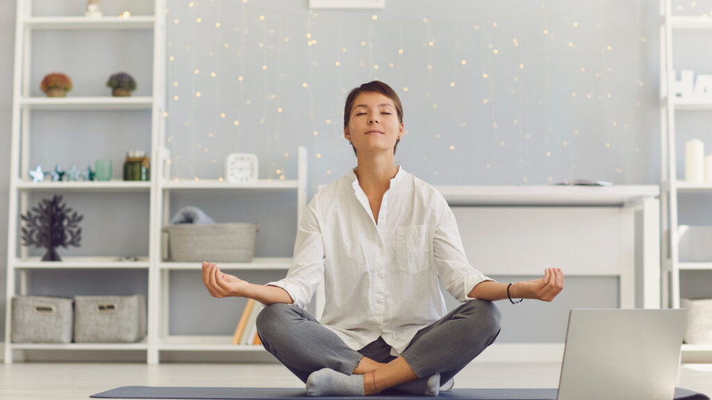 Yoga pose meditation