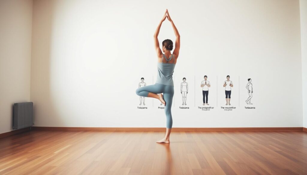 step-by-step tree pose mountain pose tadasana